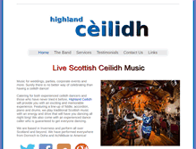 Tablet Screenshot of highlandceilidh.co.uk
